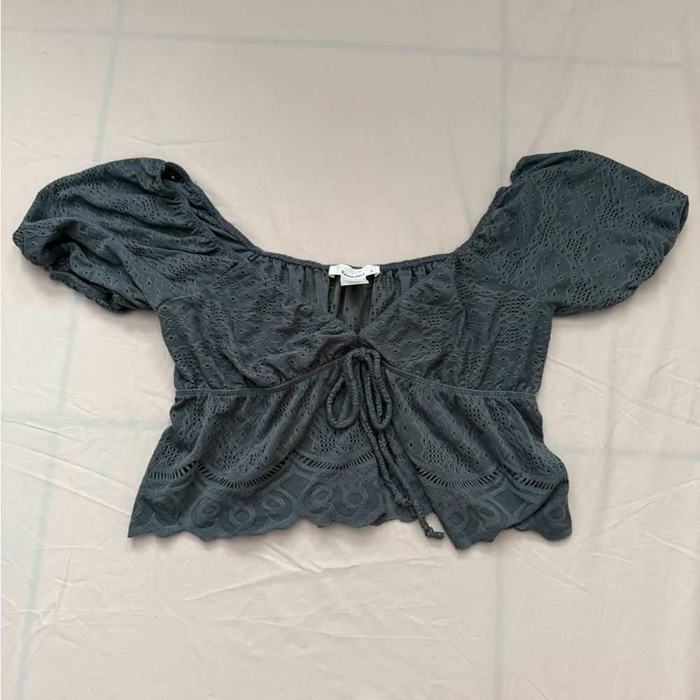 URBAN Romantics Gray Crop Top